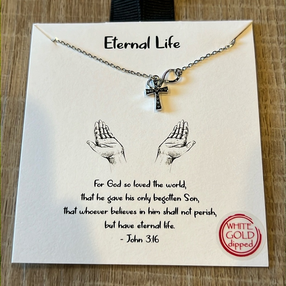 Silver Infinity Cross Necklace